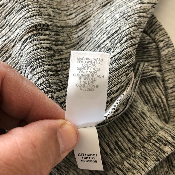 NEW PURE J. JILL Gray Linen Marled Knit One-Button Oversized Cardigan Top size S - Picture 8 of 9